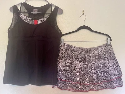 Conjunto de falda corta y camiseta sin mangas Lucky In Love con estampado de serpiente XL tenis Pickleball Foto 1 de 4