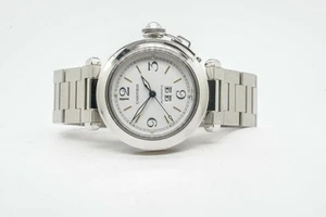 Cartier Pasha C Big Date 2475 35mm White Dial Automatic 9372U - Picture 1 of 1