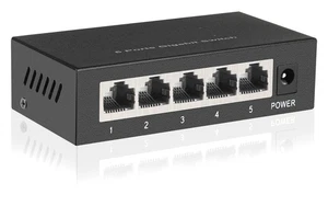 Gigabit Ethernet Switch 5-Port - Unmanaged, Plug & Play - Fanless - 1000Mbps - Picture 1 of 3