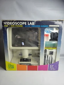 Vintage Videoscope Lab Set Science Tech Toy White New In Damaged Box - Picture 1 of 3