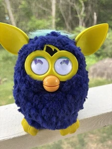 Furby Boom Starry Night Blue & Yellow Interactive Mind 2012 Toy Hasbro - Works! - Picture 1 of 8