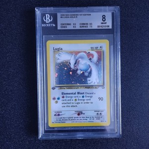 Lugia 9/111 Neo Genesis 1st Edition BGS 8 Mint Holo Rare Pokemon 2000 Swirl 🌀