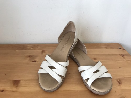 TIMBERLAND ORTHOLITE CASEWELL colore avorio pelle piatti sandali donna taglia 7B