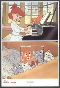 Walt Disney, gatos, Oliver & compañía - Granadinas de San Vicente - 2 bl. ** Estampillada sin montar o nunca montada - Imagen 1 de 1