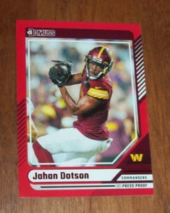 2024 Panini Donruss Football Jahan Dotson Press Proof Card - Picture 1 of 2