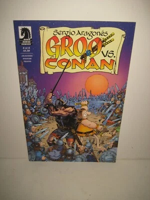 Groo Vs. Conan #4 - ¡Arte de portada de Sergio Aragonés! Cómics de Dark Horse 2014 Foto 1 de 2