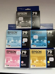 Epson 79 Ink 5 pack Set for Artisan Stylus Photo 1400, 1430 printers EXPIRE 2027 - Picture 1 of 3