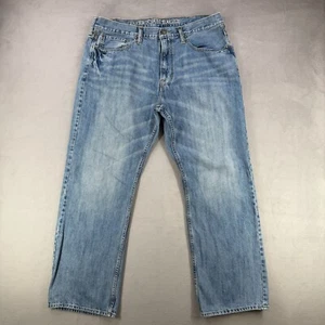 American Eagle Jeans Mens 38x32 Blue Relaxed Straight Medium Wash Y2K Denim - Picture 1 of 12