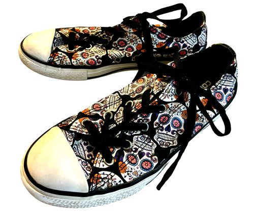 CONVERSE CHUCK TAYLOR ALL STAR SUGAR SKULL YOUTH SNEAKERS BASSE IN TELA TAGLIA 3