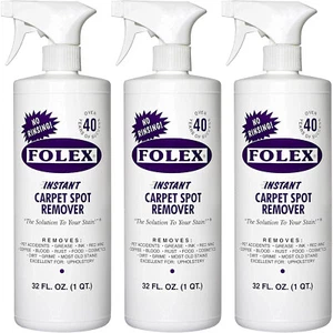 3 Pack Folex Instant Carpet Spot Remover - 32 oz - Removes Pet Accidents, Grease - Picture 1 of 5