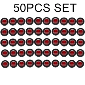 10/20/50pc Red Marker Lights LED Truck Trailer 3/4" 12V Round Side Bullet Light - Picture 1 of 13