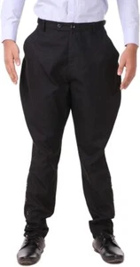 Steampunk Victorian Cosplay Costume Mens Jodhpur Pants Trousers (Black) - Picture 1 of 1
