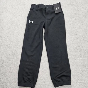 Under Armour Boys Youth Baseball Pants Black Size 5 New With Tags - Picture 1 of 10