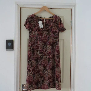 Purple and yellow print floaty dress size 12 brand new - Picture 1 of 4