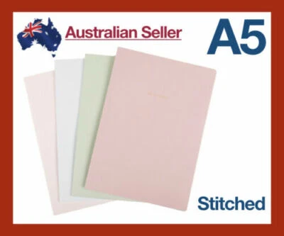 A5 Lined Paper/Stitched/Vintage Diary Notebook/Journal/Pastel Colour School Book - Image 1 of 4