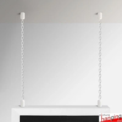 Chain Hanging Framed Chalkboard Set - Hang Cafe Restaurant Menus & Prices WHITE - Image 1 of 4