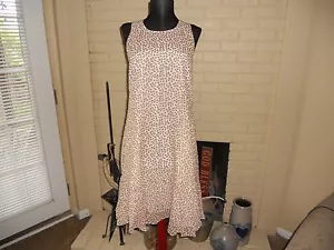 ABITO TUBINO NUOVO CON ETICHETTE MADEWELL 1937 SETA ORLO CON VOLANT IN TONALITÀ FOGLIA TAGLIA SMALL - Foto 1 di 10