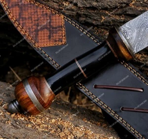 Unique Handmade Damascus Steel Gladiator / Gladius / Roman Sword with Sheath. - Picture 1 of 7