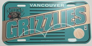 Vancouver Grizzles License Plate plastic plate New VTG Official NBA, 1990's - Picture 1 of 2