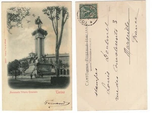 CR0346 - Cart. Torino - Mon. Vittorio Emanuele - Animata - Viaggiata - Imagen 1 de 1