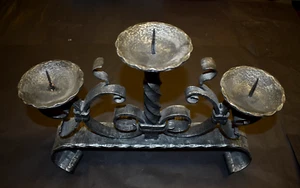 Kerzenhalter aus massivem Metall, dreiflammig, für Stumpenkerzen - Bild 1 von 6