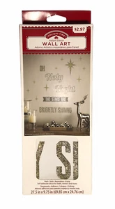 Weihnachten Peel & Stick Wandbild "O heilige Nacht .." Holiday Time Silber Gold - Bild 1 von 7