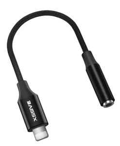 Audio Kabel 3,5MM JACK to 8-Pin Apple Schwarz - Bild 1 von 1