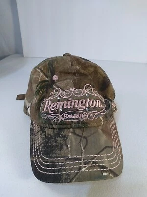 Unique Pink Camo Remington 1816 Guns Womens Sparkle Baseball Cap Hat New OSFM - Image 1 of 4