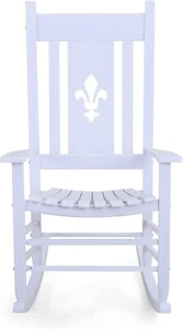 Patio Rocking Chair Wooden Porch Rocker Outdoor&Indoor for Garden Heavy Duty - Picture 1 of 7