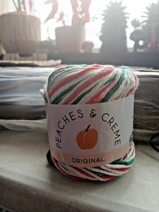Yuletide Peaches & Creme Baumwollgarn - 2 Unzen: Ein cremiger Genuss für Ihr festliches C - Bild 1 von 2