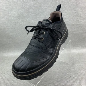 Clarks Muckers Hiking Shoes Black Leather Round Toe Lace Up Shoes Size 8M - Picture 1 of 12