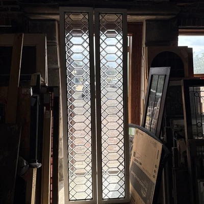 SG5127 Dos Precio Av cada uno Antiguo Vidrio Biselado Popasero Ventana 16 x 95 Foto 1 de 4