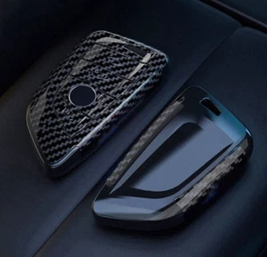 Carbon Schlüssel Schutz Hülle Halter Key cover Für BMW X3 X5 X6 3 4 5 7 Series - Bild 1 von 8