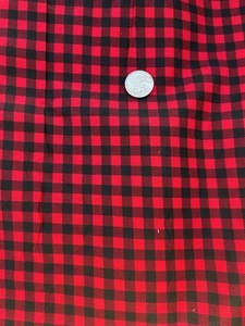 Red & Black Check Cotton Fabric  44” X 1 yard  BTY - Picture 1 of 1