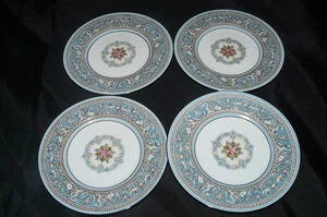 Juego de 4 Platos de Pan Vintage Wedgwood Bone China Florentina Turquesa 6" Usados en Excelente Condición - Imagen 1 de 6