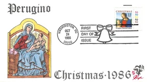 2063 22c Christmas Madonna & Child, Pugh hand painted cachet [120325.140] - Picture 1 of 1