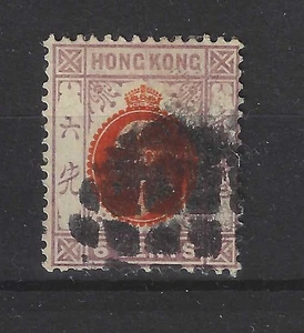 Hong Kong 1903 KEVII 6c Definitive with STRAITS SETTLEMENTS Dotted Pmk - Picture 1 of 2