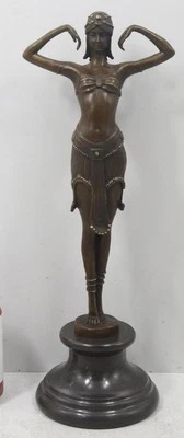 Art Deco Bronze Dame Tänzerin von DH Chiparus - signiert - 43 cm hoch - Bild 1 von 4