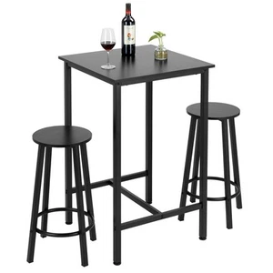 Bar Table Set, 23.6" Pub Table High Top Table, Square Bar Height Table, Bar T... - Picture 1 of 7