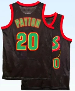 2025 NEW Stitched Gary Payton #20 Seattle Supersonics Black Custom Jersey XXL - Picture 1 of 6