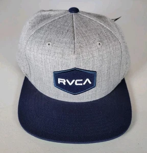 RVCA Hexagon Logo Mütze Baseball Cap Herren Snapback Navy Blau Grau Acryl Mid Fit - Bild 1 von 18