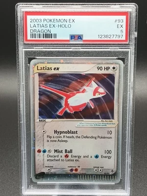 Latias ex 93/97 Dragon Holo PSA 5 EX - Image 1 of 4