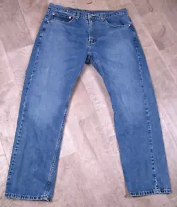 Levi's 505 Classic Straight Fit Blue Denim Jeans Men's size 36x30 - Picture 1 of 8