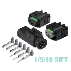 3 Pin/Way TE MQS Automotive Male Female Connector Plug Socket Kit for Benz BMW - Picture 1 of 10