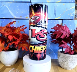 Kansas City Chiefs Tumbler 20oz Insulated Stainless Travel Mug Cup Football - Picture 1 of 6