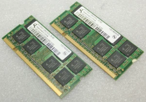 Crucial 2GB (2X1GB) 2Rx8 PC2-5300S DDR2 Laptop Memory Ram HYS64T128021EDL-3S-B2 - Picture 1 of 1