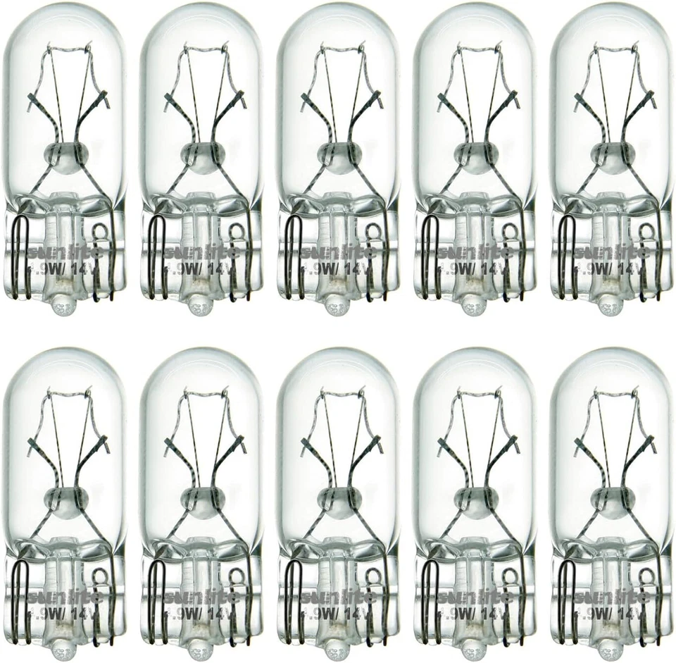 Sunlite 3.8W 14V Wedge Based Miniature T3.25 07155-SU Bulb, Clear -10 Pack - Image 1 of 2