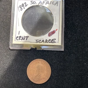 1892 South Africa 1 PENNY CHOICE AU --LOTS OF LUSTER-- - Picture 1 of 3