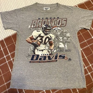 Vintage Lee Sport Denver Broncos Terrell Davis T-shirt - Picture 1 of 8