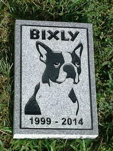 pet memorial head stone 12 x 8" custom engraved free shipping 2" thick granite - Picture 1 of 6